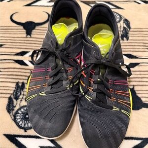 Nike Black Trainers with Neon Yellow, Pink and Orange Accents